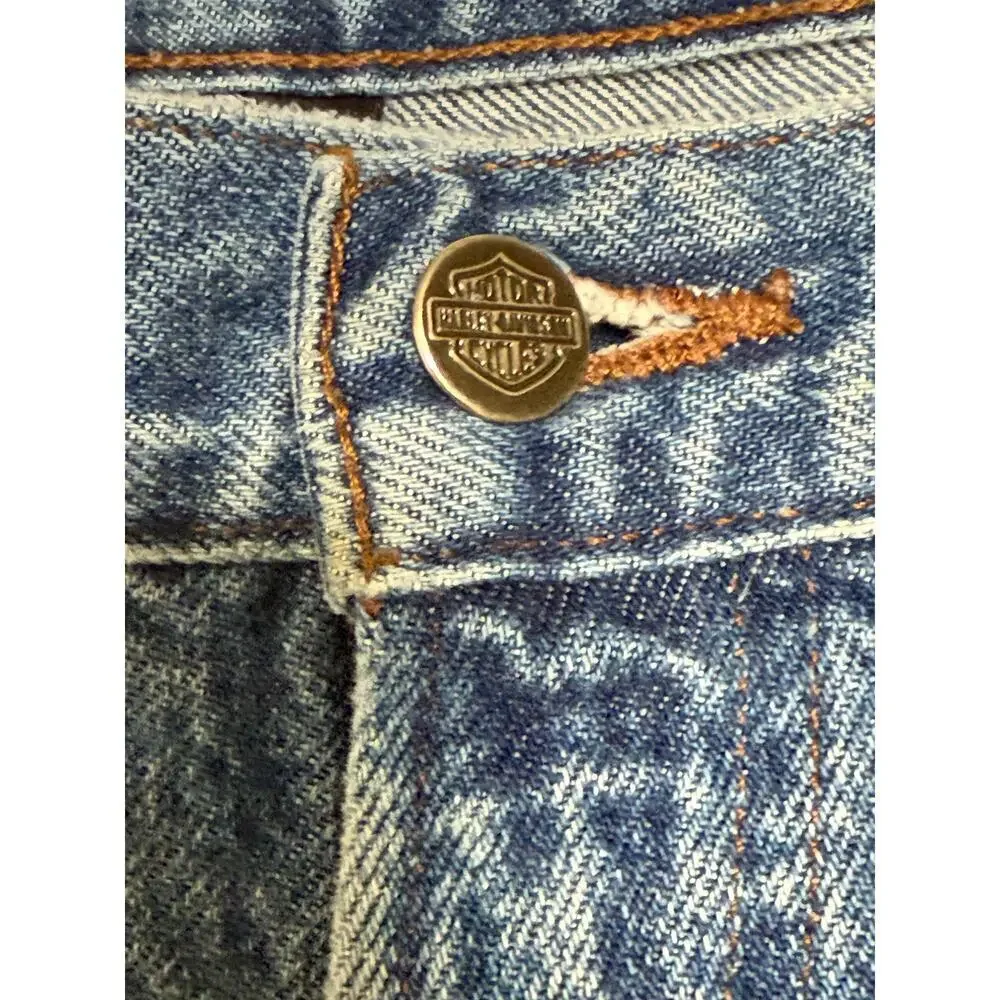 Harley Davidson Mens Blue Jeans 36 x 30 Genuine Black Tag Motorcycle Denim
